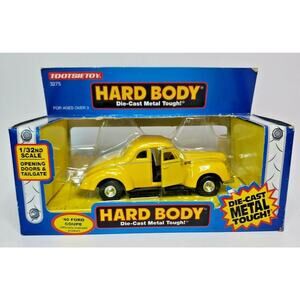 1996 TootsieToy Hard Body Die Cast ’40 Ford Coupe 1/32 Scale Yellow New HW5